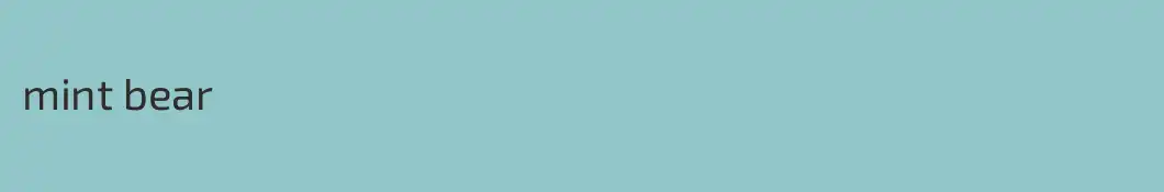 mint bear